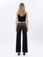 Vervet by Flying Monkey High Rise Rhinestone Slim Wide Leg Jeans in Prowess-Jeans-Vervet by Flying Monkey-Deja Nu Boutique, Women's Fashion Boutique in Lampasas, Texas