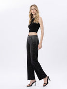 Vervet by Flying Monkey High Rise Rhinestone Slim Wide Leg Jeans in Prowess-Jeans-Vervet by Flying Monkey-Deja Nu Boutique, Women's Fashion Boutique in Lampasas, Texas