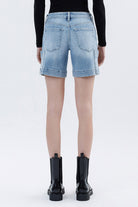 Vervet by Flying Monkey Mid Rise Pocket Detail Wide Bermuda Shorts in Radiant Flow-Shorts-Vervet by Flying Monkey-Deja Nu Boutique, Women's Fashion Boutique in Lampasas, Texas