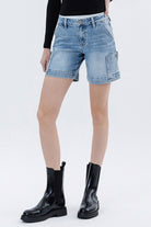 Vervet by Flying Monkey Mid Rise Pocket Detail Wide Bermuda Shorts in Radiant Flow-Shorts-Vervet by Flying Monkey-Deja Nu Boutique, Women's Fashion Boutique in Lampasas, Texas