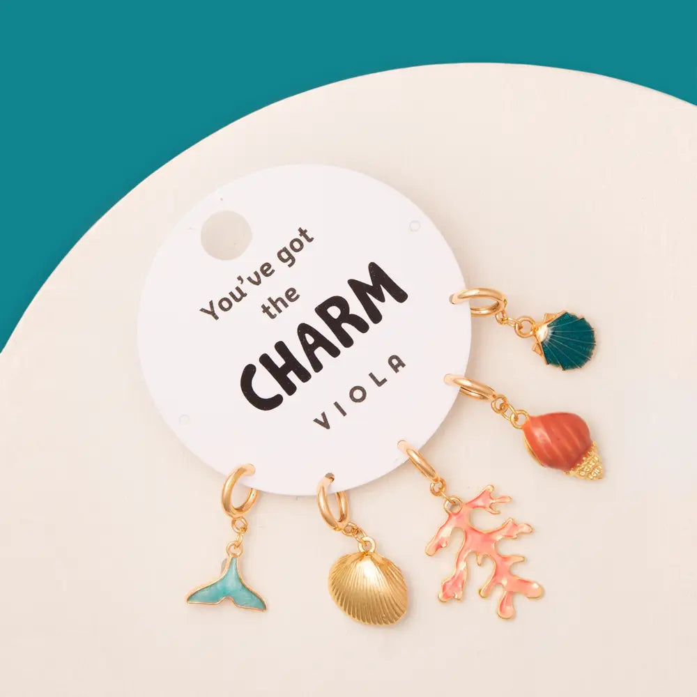 Viola "You’ve Got the Charm" Ocean-Inspired Gold-Tone Charm Set-Charms-Viola-Deja Nu Boutique, Women's Fashion Boutique in Lampasas, Texas