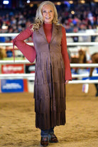 W.A.Y Wonderful & Young Western Tiered Long Fringe Suede Vest In Brown-Vest-WAY-Deja Nu Boutique, Women's Fashion Boutique in Lampasas, Texas