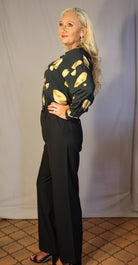 Wild Pony Black Crepe Trousers-Pants-Wild Pony-Deja Nu Boutique, Women's Fashion Boutique in Lampasas, Texas