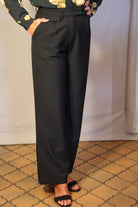 Wild Pony Black Crepe Trousers-Pants-Wild Pony-Deja Nu Boutique, Women's Fashion Boutique in Lampasas, Texas