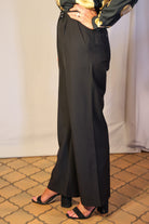 Wild Pony Black Crepe Trousers-Pants-Wild Pony-Deja Nu Boutique, Women's Fashion Boutique in Lampasas, Texas