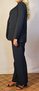 Wild Pony Navy Crepe Blazer-Blazers-Wild Pony-Deja Nu Boutique, Women's Fashion Boutique in Lampasas, Texas