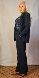 Wild Pony Navy Crepe Blazer-Blazers-Wild Pony-Deja Nu Boutique, Women's Fashion Boutique in Lampasas, Texas