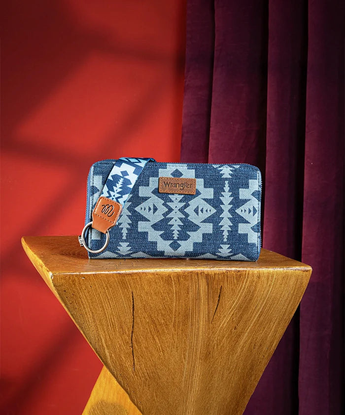 Wrangler Southwestern Art Print Wallet -Jean-Handbags, Wallets & Cases-Wrangler-Deja Nu Boutique, Women's Fashion Boutique in Lampasas, Texas