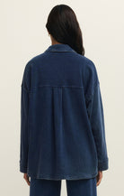 Z Supply All Day Knit Denim Jacket in Indigo-Outerwear-Z Supply-Deja Nu Boutique, Women's Fashion Boutique in Lampasas, Texas