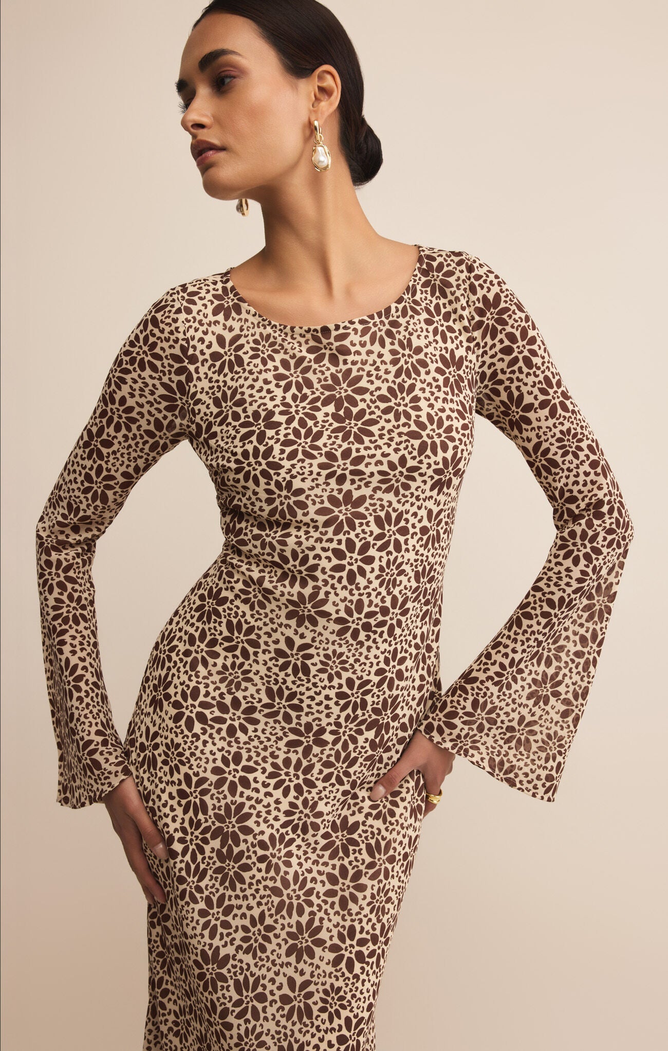 Z Supply Campbell Floral Maxi Dress in Chocolate Cherry-Dresses-Z Supply-Deja Nu Boutique, Women's Fashion Boutique in Lampasas, Texas