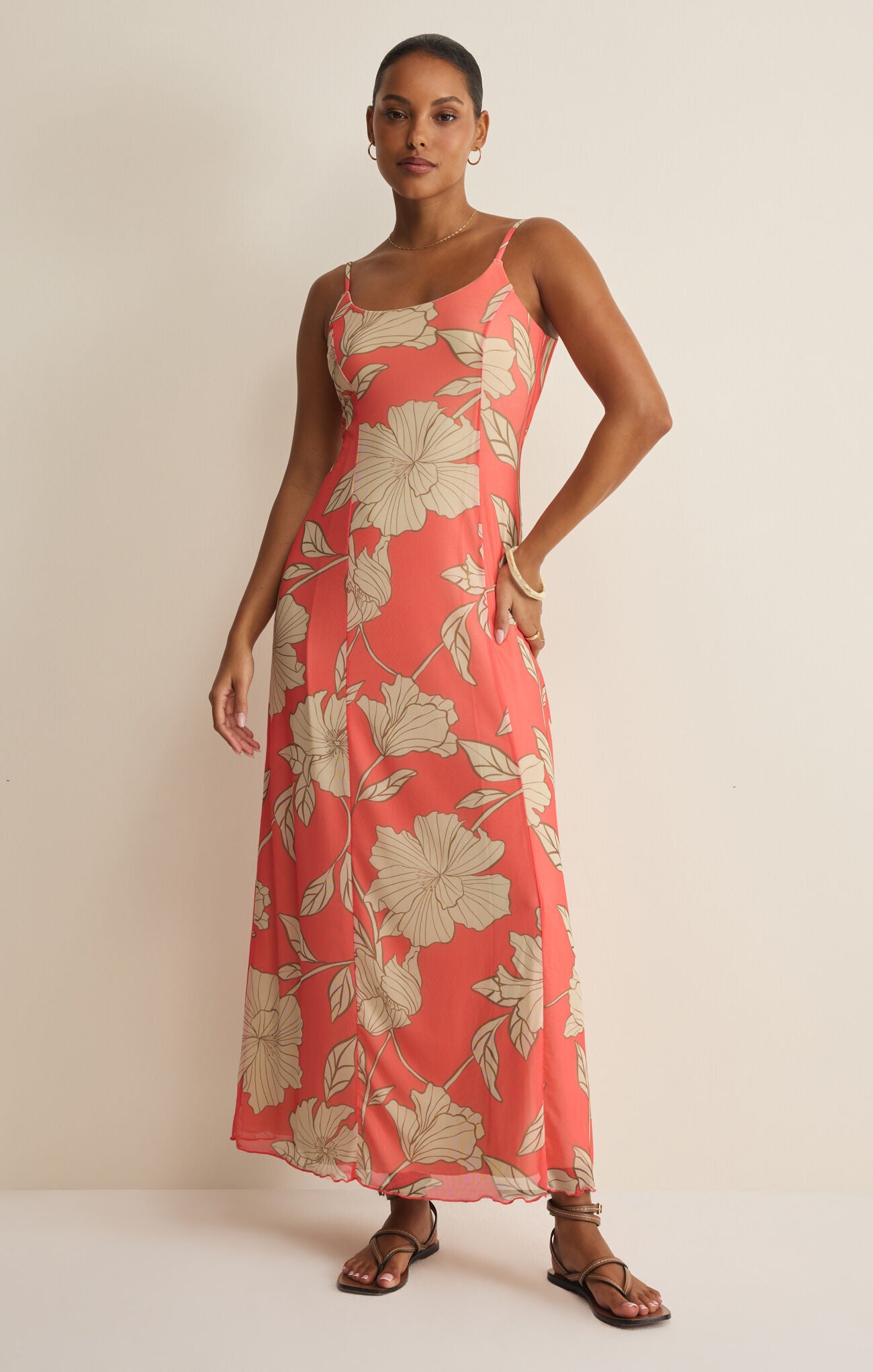 Z Supply Charisma Bloom Midi Dress in Gelato Floral-Maxi Dresses-Z Supply-Deja Nu Boutique, Women's Fashion Boutique in Lampasas, Texas