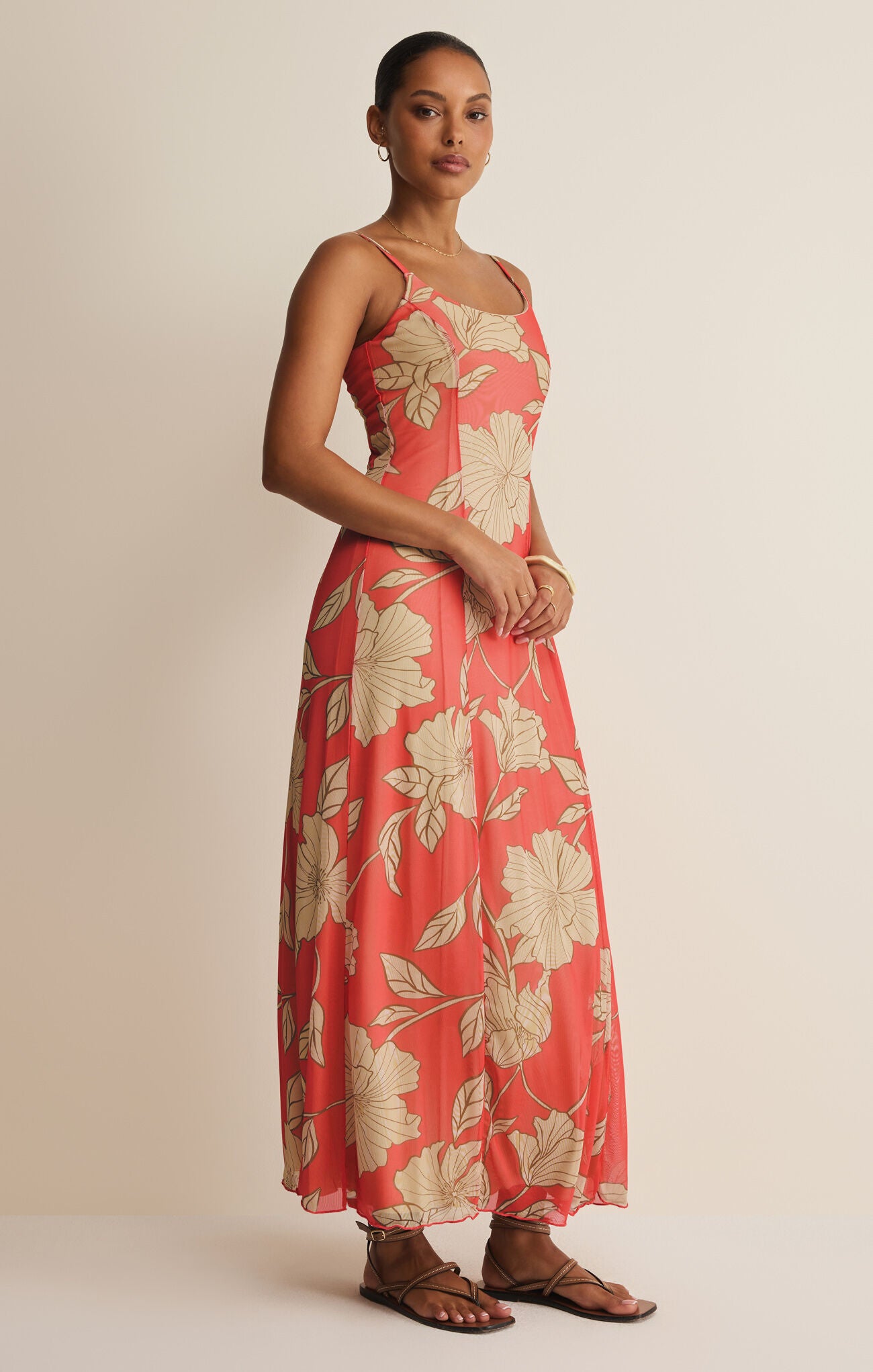 Z Supply Charisma Bloom Midi Dress in Gelato Floral-Maxi Dresses-Z Supply-Deja Nu Boutique, Women's Fashion Boutique in Lampasas, Texas