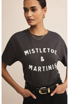 Z Supply Graphics Mistletoe & Martinis Boyfriend Tee-Tops-Z Supply-Deja Nu Boutique, Women's Fashion Boutique in Lampasas, Texas