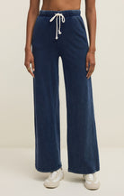 Z Supply Hunter Knit Denim Pant in Indigo-Bottoms-Z Supply-Deja Nu Boutique, Women's Fashion Boutique in Lampasas, Texas