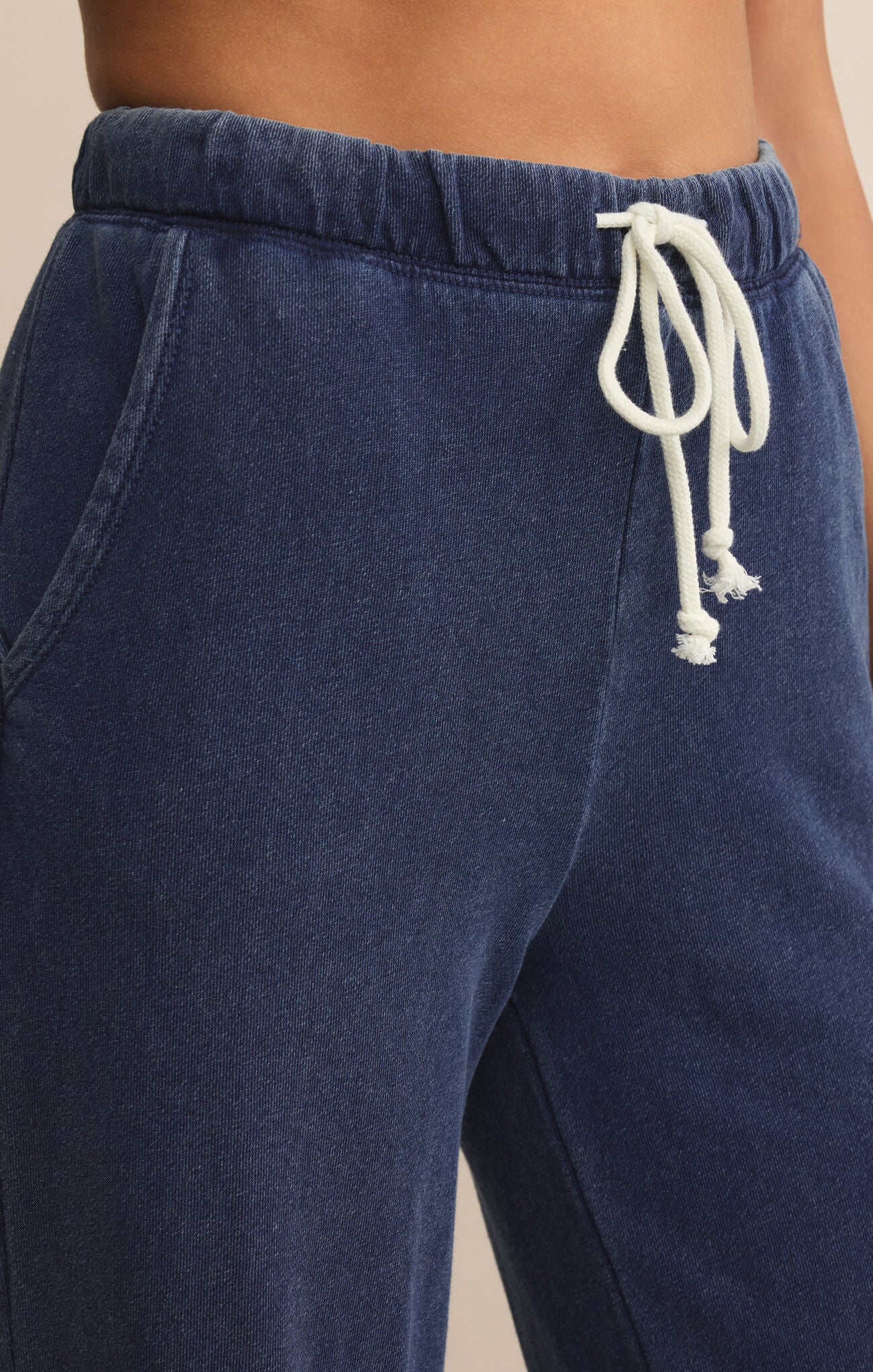 Z Supply Hunter Knit Denim Pant in Indigo-Bottoms-Z Supply-Deja Nu Boutique, Women's Fashion Boutique in Lampasas, Texas