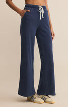 Z Supply Hunter Knit Denim Pant in Indigo-Bottoms-Z Supply-Deja Nu Boutique, Women's Fashion Boutique in Lampasas, Texas