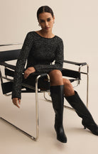 Z Supply La Marca Sequin Mini Dress in Black-Dresses-Z Supply-Deja Nu Boutique, Women's Fashion Boutique in Lampasas, Texas