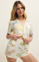 Z Supply Lounge Beach Days PJ Top in Vanilla Ice-Lounge Wear-Z Supply Lounge-Deja Nu Boutique, Women's Fashion Boutique in Lampasas, Texas