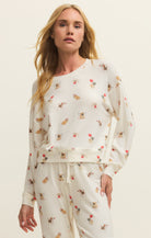 Z Supply Lounge Bisous Love Pup Top in Vanilla Ice-Lounge Wear-Z Supply Lounge-Deja Nu Boutique, Women's Fashion Boutique in Lampasas, Texas