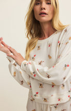 Z Supply Lounge Bisous Love Pup Top in Vanilla Ice-Lounge Wear-Z Supply Lounge-Deja Nu Boutique, Women's Fashion Boutique in Lampasas, Texas