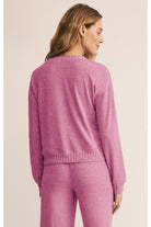 Z Supply Lounge Courtney Long Sleeve Top in Sweet Plum-Tops-Z Supply Lounge-Deja Nu Boutique, Women's Fashion Boutique in Lampasas, Texas