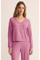 Z Supply Lounge Courtney Long Sleeve Top in Sweet Plum-Tops-Z Supply Lounge-Deja Nu Boutique, Women's Fashion Boutique in Lampasas, Texas