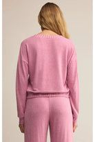 Z Supply Lounge Courtney Long Sleeve Top in Sweet Plum-Tops-Z Supply Lounge-Deja Nu Boutique, Women's Fashion Boutique in Lampasas, Texas