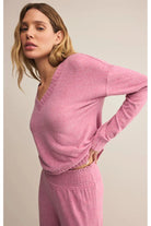 Z Supply Lounge Courtney Long Sleeve Top in Sweet Plum-Tops-Z Supply Lounge-Deja Nu Boutique, Women's Fashion Boutique in Lampasas, Texas