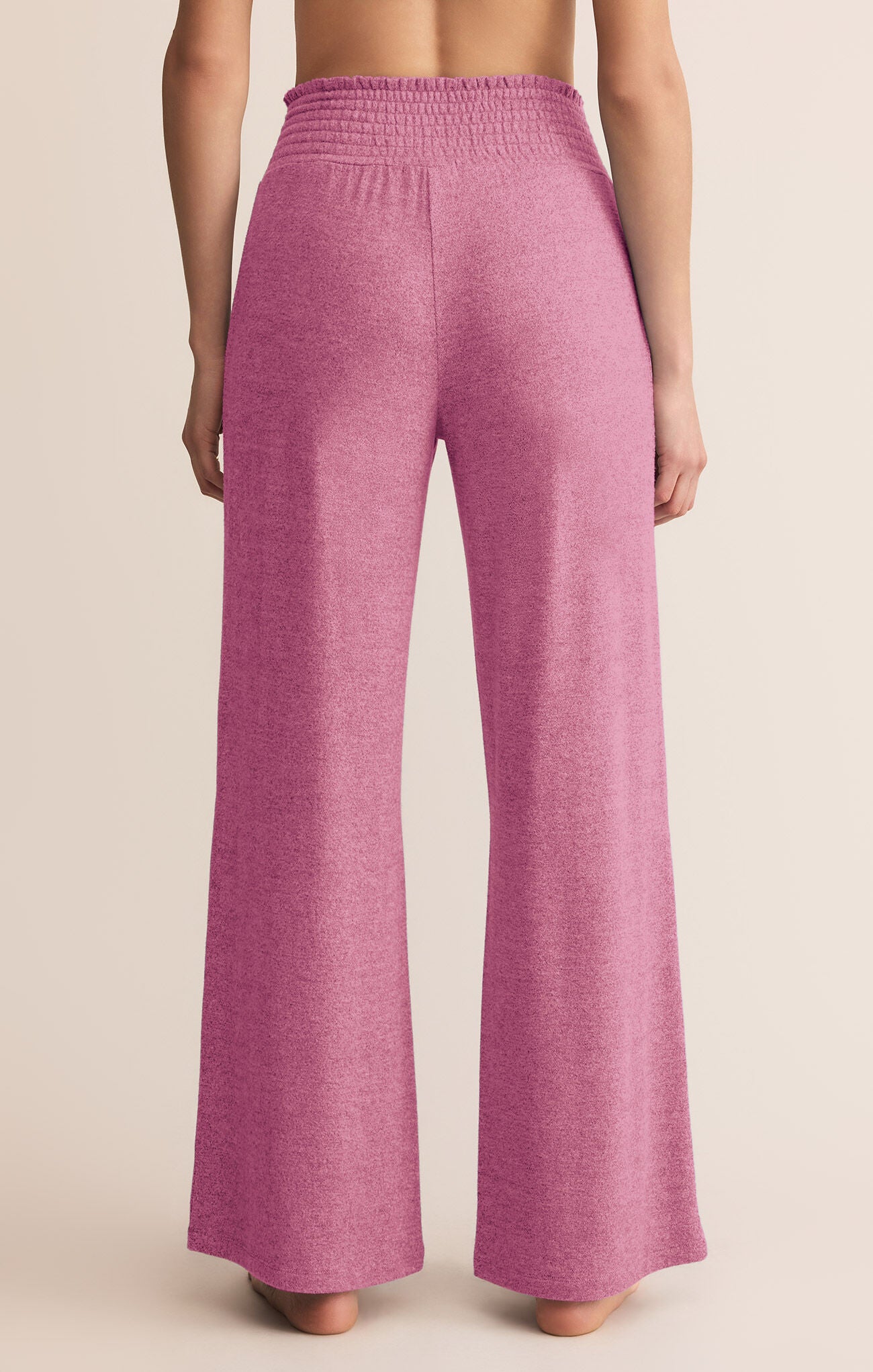 Z Supply Lounge Dawn Smocked Pant in Sweet Plum-Bottoms-Z Supply Lounge-Deja Nu Boutique, Women's Fashion Boutique in Lampasas, Texas