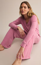 Z Supply Lounge Dawn Smocked Pant in Sweet Plum-Bottoms-Z Supply Lounge-Deja Nu Boutique, Women's Fashion Boutique in Lampasas, Texas