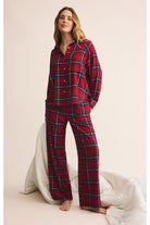 Z Supply Lounge River Plaid Button Up Top-Tops-Z Supply Lounge-Deja Nu Boutique, Women's Fashion Boutique in Lampasas, Texas