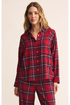 Z Supply Lounge River Plaid Button Up Top-Tops-Z Supply Lounge-Deja Nu Boutique, Women's Fashion Boutique in Lampasas, Texas