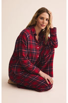 Z Supply Lounge River Plaid Button Up Top-Tops-Z Supply Lounge-Deja Nu Boutique, Women's Fashion Boutique in Lampasas, Texas