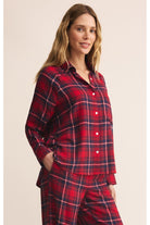 Z Supply Lounge River Plaid Button Up Top-Tops-Z Supply Lounge-Deja Nu Boutique, Women's Fashion Boutique in Lampasas, Texas