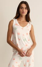 Z Supply Lounge Spritz Tank in White-Lounge Wear-Z Supply Lounge-Deja Nu Boutique, Women's Fashion Boutique in Lampasas, Texas