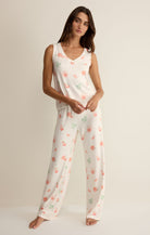 Z Supply Lounge Spritz Tank in White-Lounge Wear-Z Supply Lounge-Deja Nu Boutique, Women's Fashion Boutique in Lampasas, Texas