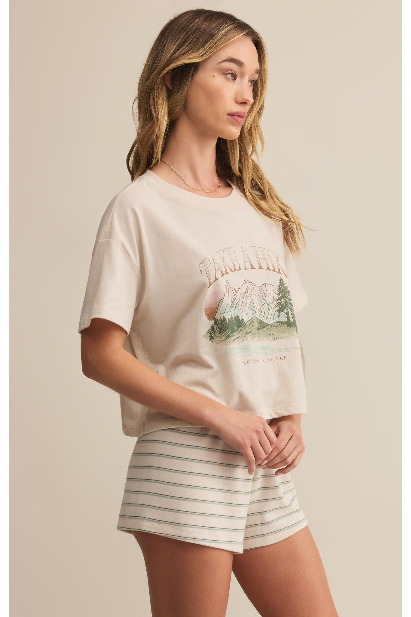 Z Supply Lounge Vintage Wanderlust Tee In Crystal-Tops-Z Supply Lounge-Deja Nu Boutique, Women's Fashion Boutique in Lampasas, Texas