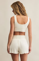 Z Supply Lounge Zoe Rib Tank Bra in Vanilla Ice-Bra/Bralette-Z Supply Lounge-Deja Nu Boutique, Women's Fashion Boutique in Lampasas, Texas