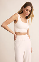 Z Supply Lounge Zoe Rib Tank Bra in Vanilla Ice-Bra/Bralette-Z Supply Lounge-Deja Nu Boutique, Women's Fashion Boutique in Lampasas, Texas