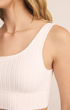 Z Supply Lounge Zoe Rib Tank Bra in Vanilla Ice-Bra/Bralette-Z Supply Lounge-Deja Nu Boutique, Women's Fashion Boutique in Lampasas, Texas