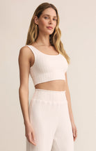 Z Supply Lounge Zoe Rib Tank Bra in Vanilla Ice-Bra/Bralette-Z Supply Lounge-Deja Nu Boutique, Women's Fashion Boutique in Lampasas, Texas