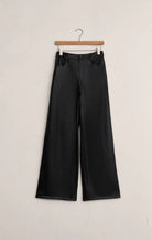 Z Supply Marli Wide Leg Vegan Leather Pant in Black-Bottoms-Z Supply-Deja Nu Boutique, Women's Fashion Boutique in Lampasas, Texas