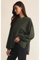 Z Supply Modern Weekender Sweatshirt in Artichoke-Tops-Z Supply-Deja Nu Boutique, Women's Fashion Boutique in Lampasas, Texas