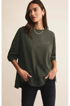 Z Supply Modern Weekender Sweatshirt in Artichoke-Tops-Z Supply-Deja Nu Boutique, Women's Fashion Boutique in Lampasas, Texas