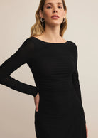 Z Supply Spellbound Mesh Midi Dress in Black-Midi Dresses-Z Supply-Deja Nu Boutique, Women's Fashion Boutique in Lampasas, Texas