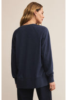 Z Supply Weekender V-Neck in Blue Sapphire-Tops-Z Supply-Deja Nu Boutique, Women's Fashion Boutique in Lampasas, Texas