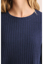 Z Supply Lounge Elfie Rib Long Sleeve Top in Blue Sapphire-Tops-Z Supply Lounge-Deja Nu Boutique, Women's Fashion Boutique in Lampasas, Texas