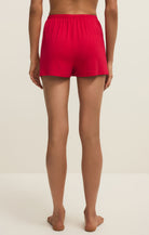 Z Supply Lounge Let’s Make Up Rib Short in Kiss Me Red-Lounge Wear-Z Supply Lounge-Deja Nu Boutique, Women's Fashion Boutique in Lampasas, Texas