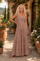 Z Supply Mindy Floral Maxi Dress - Sandshell-Maxi Dresses-Z Supply-Deja Nu Boutique, Women's Fashion Boutique in Lampasas, Texas