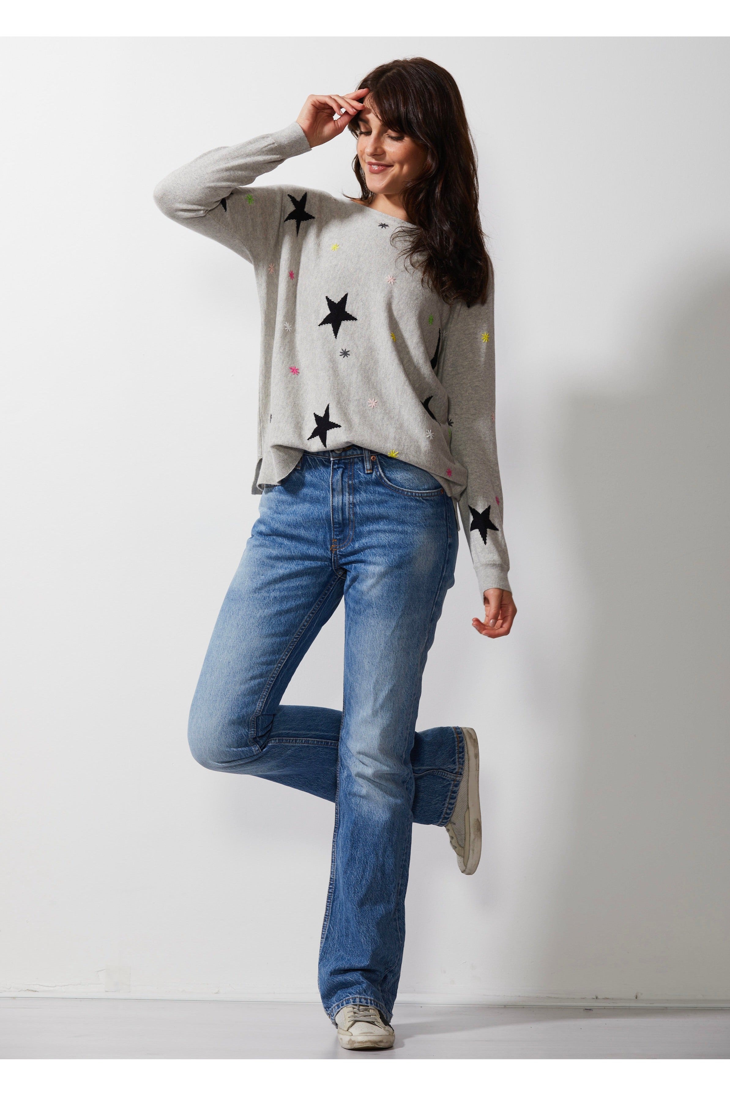 Zaket & Plover – Starry Night Sweater - Marl-Sweaters-Zaket & Plover-Deja Nu Boutique, Women's Fashion Boutique in Lampasas, Texas